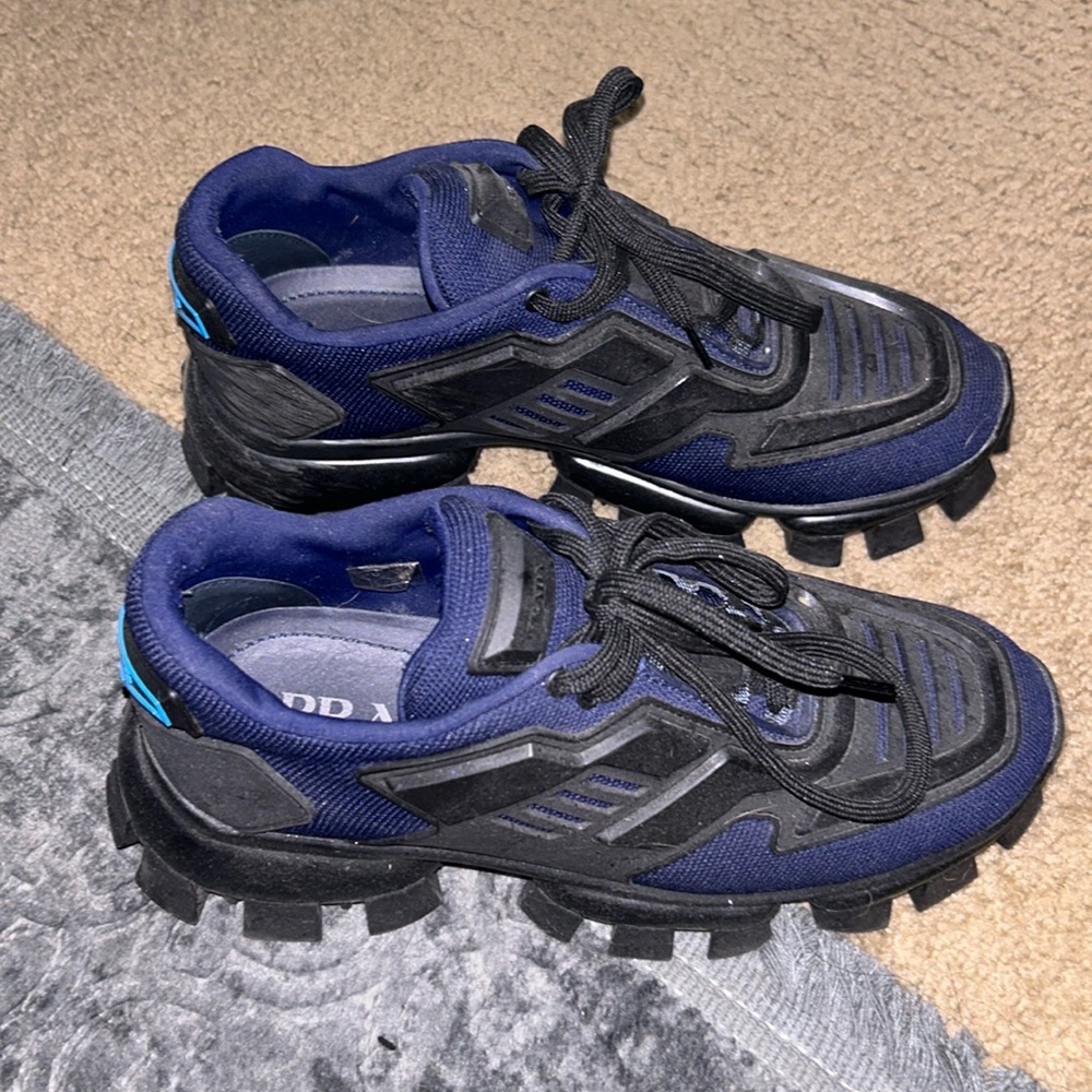 Prada Blue and Black Women's Sneakers